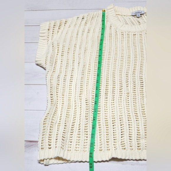 White Birch Open Knit Short Sleeve Short Sleeve Top XL New Without Tags - Picture 8 of 8